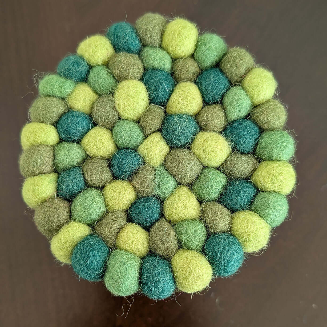Handmade Wool Felt Ball Coasters – Made in Nepal