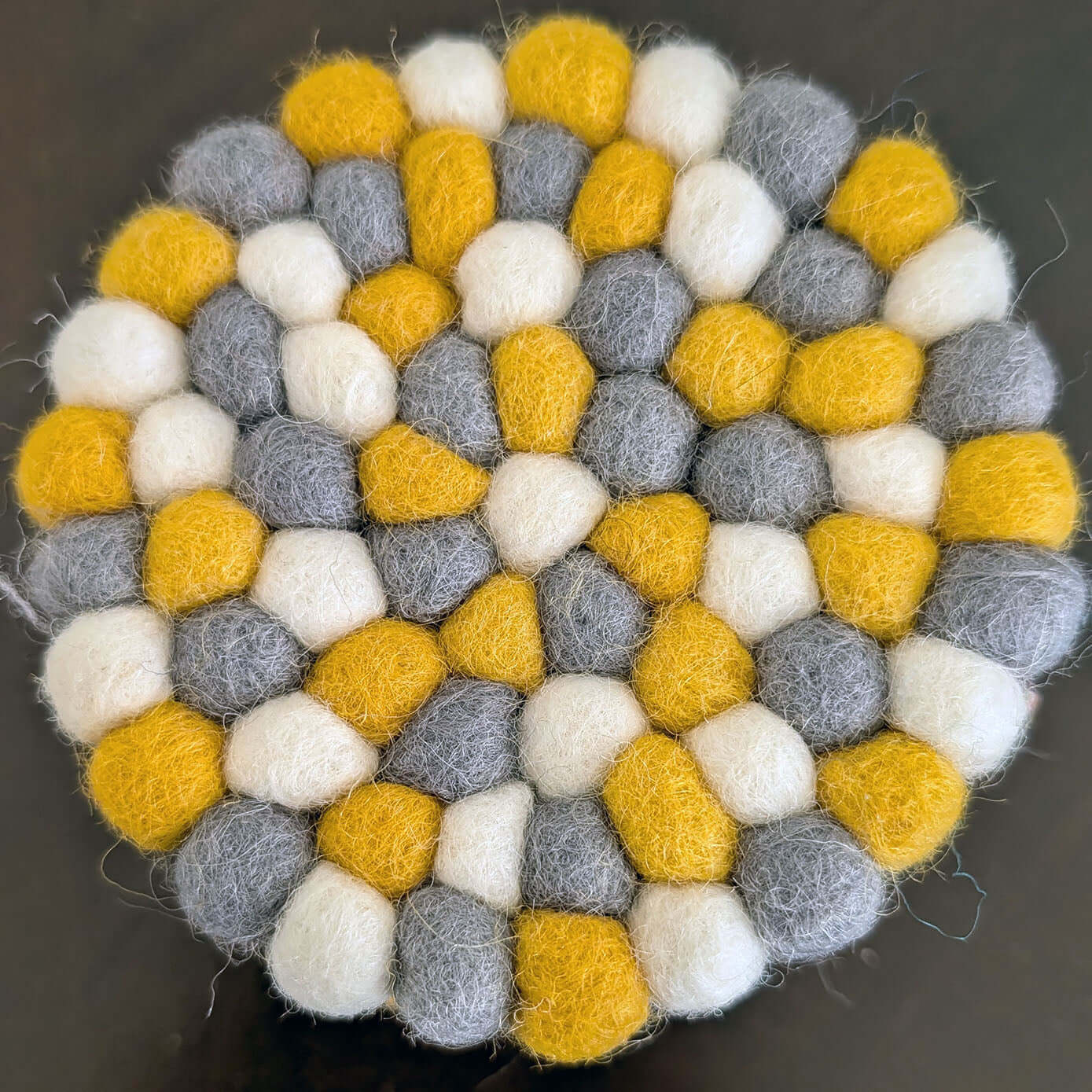 Handmade Wool Felt Ball Coasters – Made in Nepal