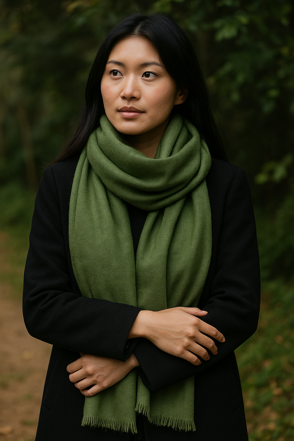 Essential Scarf – Handwoven Pashmina-Wool Blend