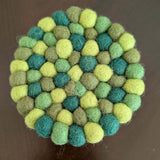 Handmade Wool Felt Ball Coasters – Made in Nepal